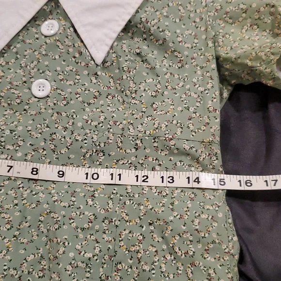 Vintage modcloth Peter pan collar floral dress size s/m - Picture 6 of 8
